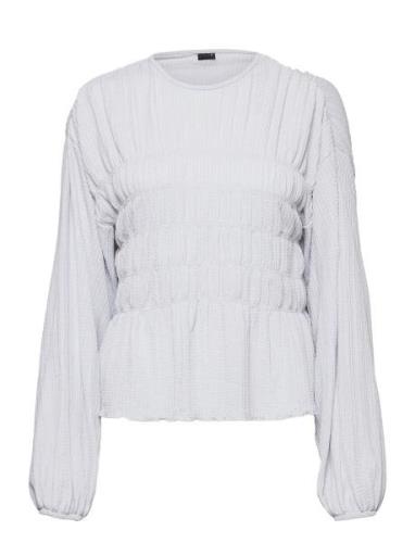 Ray Top Tops Blouses Long-sleeved White Gina Tricot
