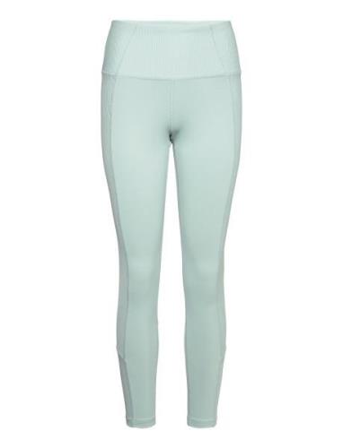 Rib High-Rise Leggings Sport Running-training Tights Blue Reebok Perfo...