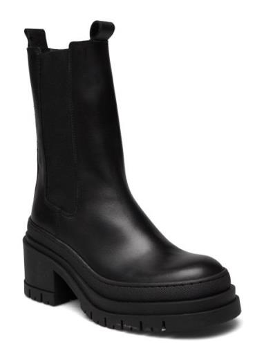 Etta Shoes Boots Ankle Boots Ankle Boots With Heel Black Pavement