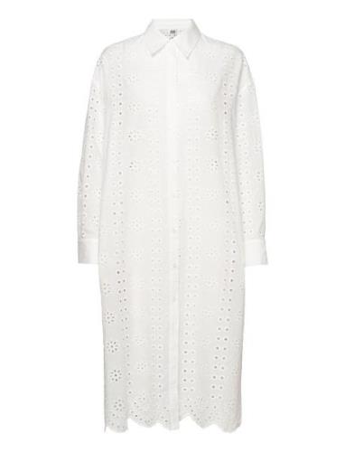 Fiona Shirt Dress Knelang Kjole White Twist & Tango