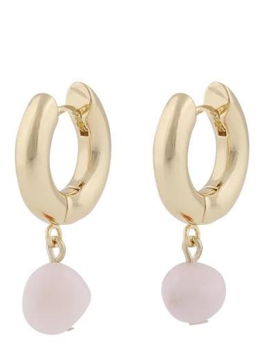 Sanna Round Pendant Ear Accessories Jewellery Earrings Hoops Gold SNÖ ...