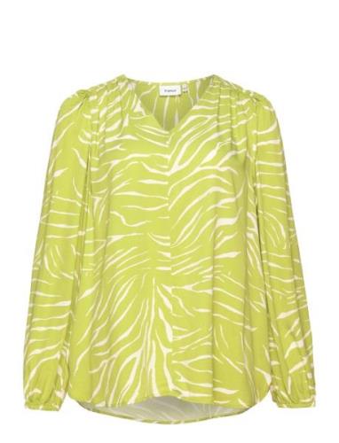 Fpjustine Bl 1 Tops Blouses Long-sleeved Green Fransa Curve