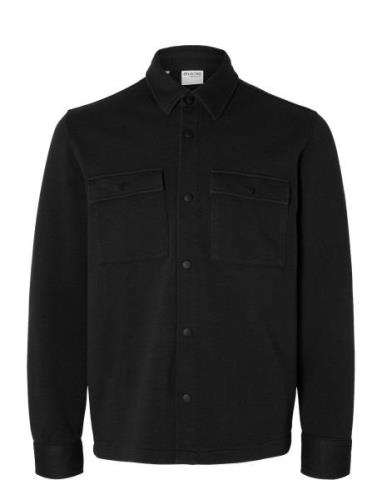 Slhjackie Sweat Jacket Noos Tops Overshirts Black Selected Homme