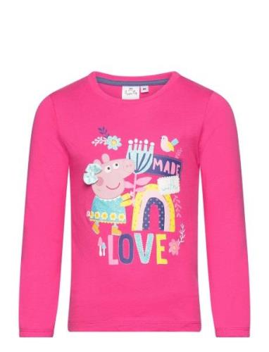 Tshirt Tops T-shirts Long-sleeved T-shirts Pink Gurli Gris