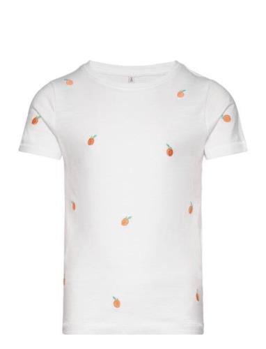 Kogketty S/S O-Neck Top Box Jrs Tops T-shirts Short-sleeved White Kids...