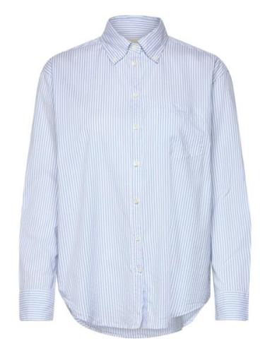 Rel Luxury Oxford Striped Bd Shirt Tops Shirts Long-sleeved Blue GANT
