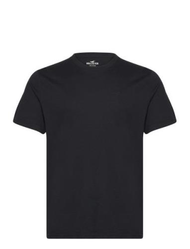 Hco. Guys Knits Tops T-shirts Short-sleeved Black Hollister