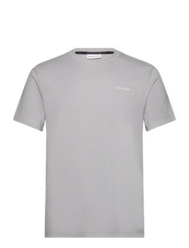 Micro Logo Interlock T-Shirt Tops T-shirts Short-sleeved Silver Calvin...
