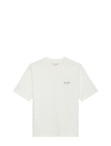 T-Shirts Short Sleeve Tops T-shirts Short-sleeved White Marc O'Polo