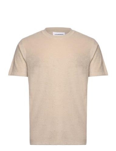 Ss Tee Terry Tops T-shirts Short-sleeved Beige Lindbergh