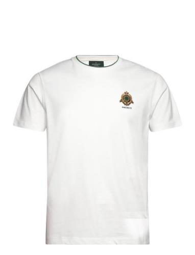 Heritage Logo Tee Tops T-shirts Short-sleeved White Hackett London