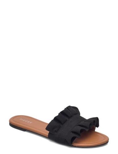 Psnola Sandal Flate Sandaler Black Pieces