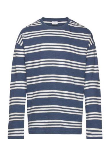 Top Ls Essential Stripe Tops T-shirts Long-sleeved T-shirts Blue Linde...