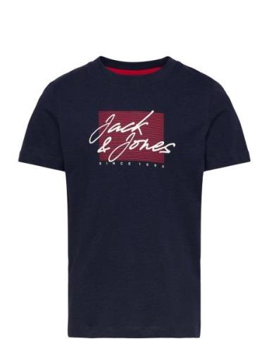 Jjzuri Tee Ss Crew Neck Jnr Tops T-shirts Short-sleeved Navy Jack & J ...