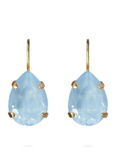 Mini Drop Clasp Earrings Øredobber Smykker Blue Caroline Svedbom