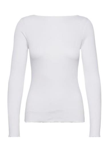 Florine L/S Top Tops T-shirts & Tops Long-sleeved White A-View