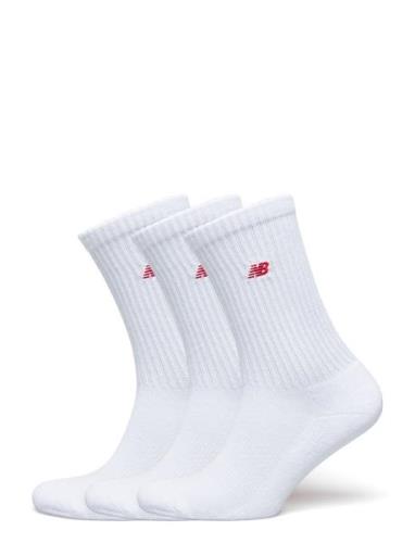 Nb Patch Logo Crew 3 Pairs Sport Socks Regular Socks White New Balance