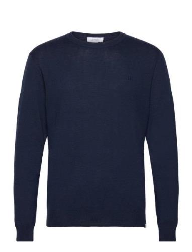 Greyson Merino Knit Tops Knitwear Round Necks Navy Les Deux