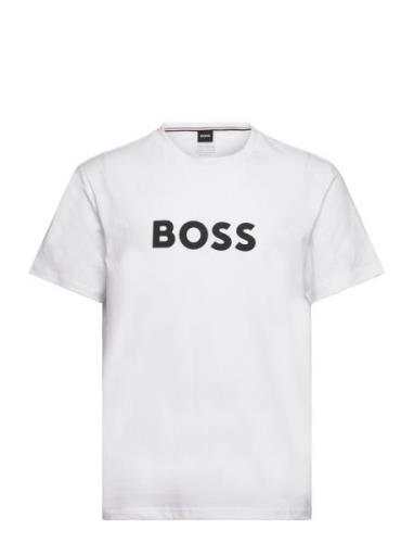 T-Shirt Rn Tops T-shirts Short-sleeved White BOSS