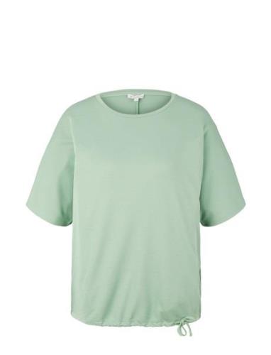 T-Shirt Fluent Batwing Tops T-shirts & Tops Short-sleeved Green Tom Ta...