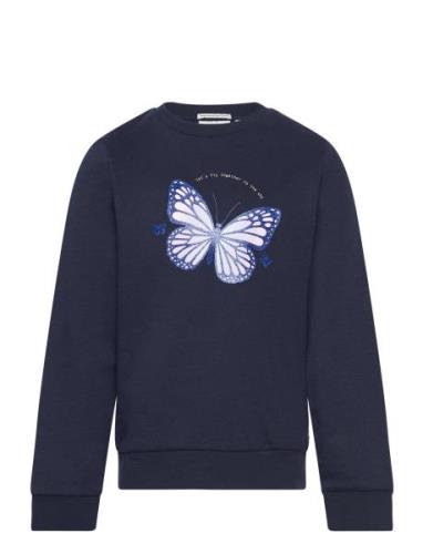 Sweatshirt With Butterfly Print Tops Sweat-shirts & Hoodies Sweat-shir...