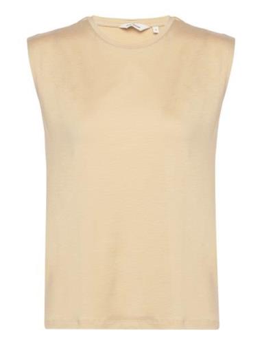 Jolanda Tank Tops T-shirts & Tops Sleeveless Beige Basic Apparel