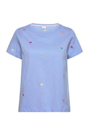 Nusummi T-Shirt - Gots Tops T-shirts & Tops Short-sleeved Blue Nümph