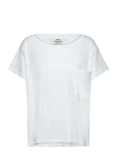 Organic Jersey Torva Tee Tops T-shirts & Tops Short-sleeved White Mads...