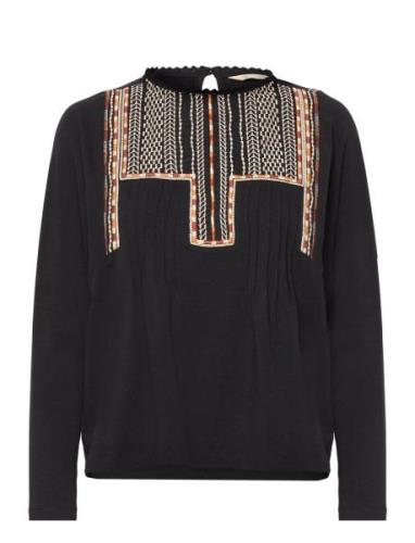 Domna Top Tops Blouses Long-sleeved Black ODD MOLLY