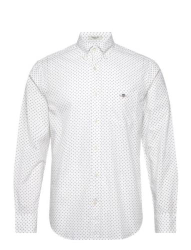 Reg Micro Print Shirt Tops Shirts Casual White GANT