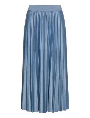 Vinitban Midi Skirt - Noos Knelangt Skjørt Blue Vila