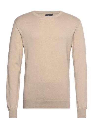 Maj S Tops Knitwear Round Necks Beige Matinique