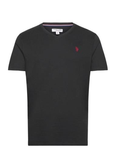 Uspa T-Shirt V-Neck Cem Men Tops T-shirts Short-sleeved Black U.S. Pol...