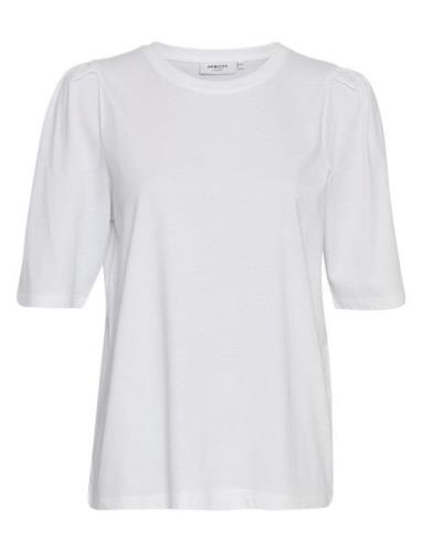 Mschbegitta Organic Puff Tee Tops T-shirts & Tops Short-sleeved White ...