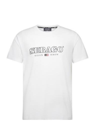 Performance Tee Tops T-shirts Short-sleeved White Sebago