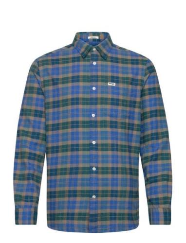 1 Pocket Shirt Tops Shirts Casual Blue Wrangler
