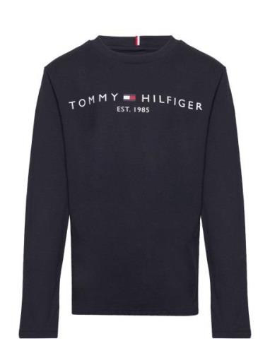 U Essential Tee L/S Tops T-shirts Long-sleeved T-shirts Navy Tommy Hil...