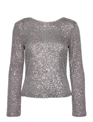 Glittabzinda Top Tops T-shirts & Tops Long-sleeved Silver Bzr