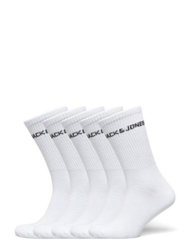 Jacbasic Logo Tennis Sock 5 Pack Noos Underwear Socks Regular Socks Wh...