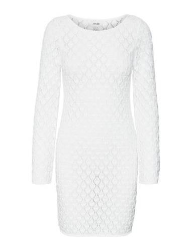 Vmevelyn Ls Short Crochet Dress Vma Kort Kjole White Vero Moda