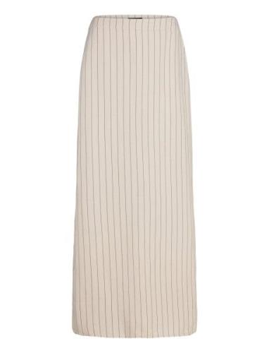 Skirt Hilda Langt Skjørt Beige Lindex