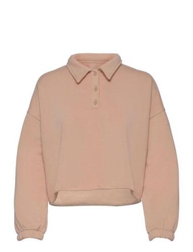 Aerie Fleece-Of-Mind Cropped Polo Sweatshirt Tops Sweat-shirts & Hoodi...