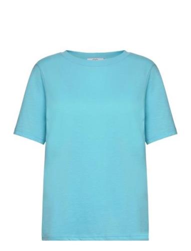 Cc Heart Regular T-Shirt Tops T-shirts & Tops Short-sleeved Blue Coste...
