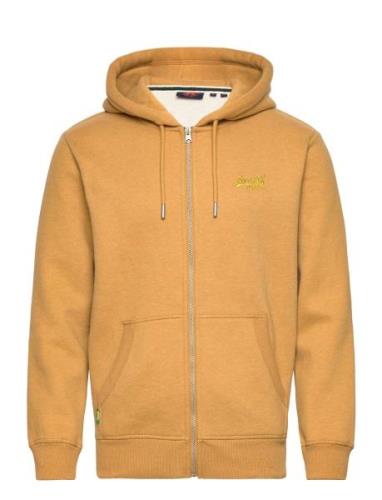 Essential Logo Zip Hoodie Tops Sweat-shirts & Hoodies Hoodies Yellow S...