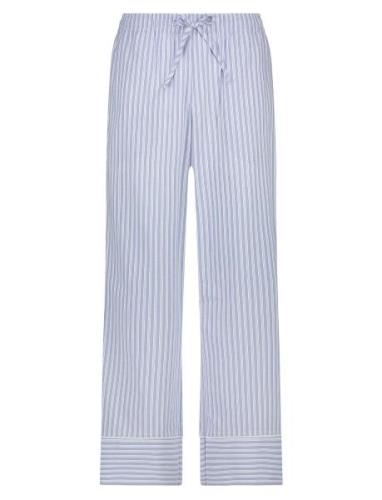 Pant Cotton Stripe Pyjamasbukser Pysjbukser Blue Hunkemöller