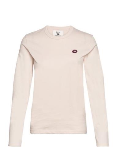 Moa Longsleeve Tops T-shirts & Tops Long-sleeved Cream Double A By Woo...