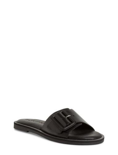 Women Slides Flate Sandaler Black Tamaris