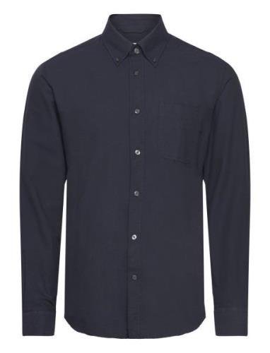 Regular Fit Oxford Cotton Shirt Tops Shirts Casual Navy Mango
