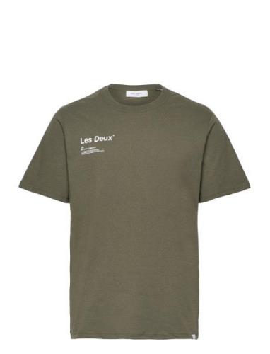 Brody T-Shirt Tops T-shirts Short-sleeved Khaki Green Les Deux