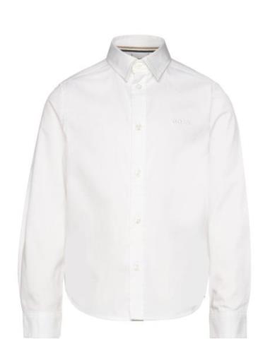 Long Sleeved Shirt Tops Shirts Long-sleeved Shirts White BOSS